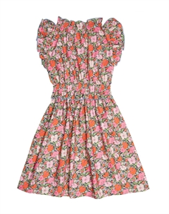 Платье Bella с цветочным принтом из хлопка, Bella Pink Paade mode