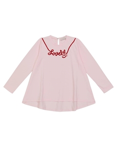 Футболка из хлопка с принтом, розовый Monnalisa