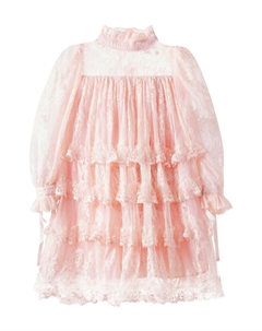 Платье из многоярусного кружева с оборками , Powder Pink Petite amalie
