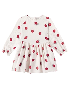 Платье из хлопка с принтом Божья коровка Коко, Ladybug Bow Konges slojd
