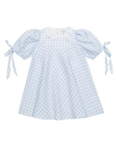 Льняное платье в клетку для пикника, Picnic Blue Paade mode