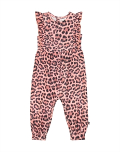 Комбинезон Baby Fallon из хлопковой смеси с леопардовым принтом, Rose Jaguar Molo