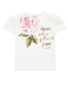 Футболка из хлопковой смеси с принтом, Panna Monnalisa