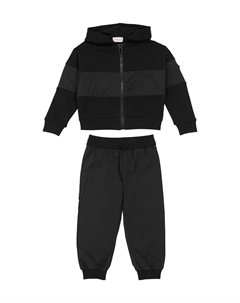 Спортивный костюм с логотипом, черный Moncler enfant