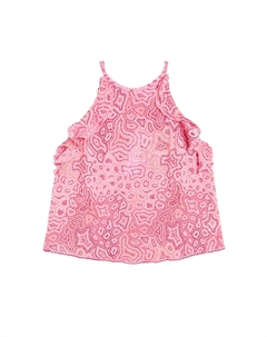 Топ с оборками Alida, Pink Sea Water Sep Poupette st barth kids