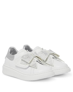 Кожаные кроссовки с бантом, Panna Monnalisa