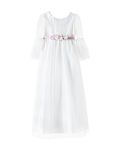 Платье из кружева и тюля с бантом, Panna Monnalisa