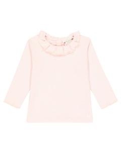 Топ из хлопкового джерси с оборками Baby Bella, Rose Bonpoint