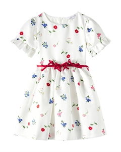 Цветочное платье, Panna + Multicolor Monnalisa