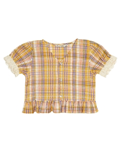 Топ Андреа из хлопковой смеси в клетку, Multicolor Check The new society