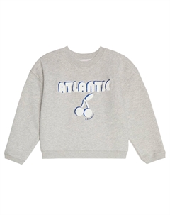 Хлопковая толстовка с вышивкой Tayla, Gris Chine C. Bonpoint