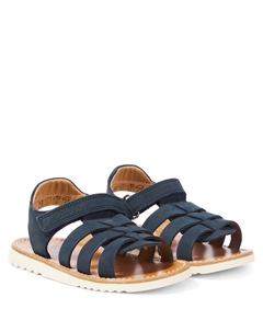 Кожаные сандалии Waff New Boy, Nubuck Navy Pom d'api