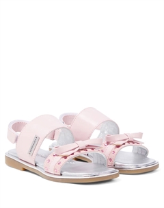 Сандалии из кожи с декором, Rosa Fairytale Monnalisa