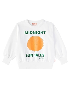 Хлопковая толстовка с принтом Sun Tales, Off-White Tinycottons