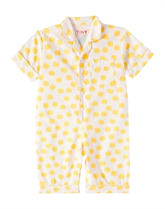 Хлопковый комбинезон Baby Sun, Off-White Tinycottons