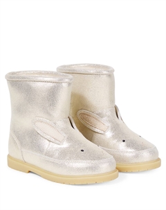 Ботинки из металлизированной кожи Xelly, Silver Metallic Leather Donsje