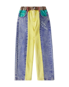 Джинсы в стиле колорблок, разноцветный Bobo choses