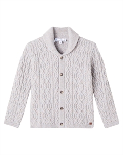 Шерстяной кардиган косой вязки, Glacier Tartine et chocolat