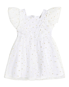 Детское платье из тюля с цветочным принтом, Blanc Tartine et chocolat