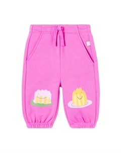 Детские спортивные штаны из хлопка с принтом, фуксия Stella mccartney kids