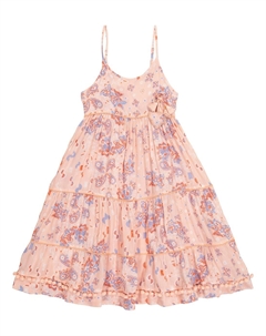 Платье Пиппа с цветочным принтом, Pink Ruellia Batik Vertical Poupette st barth kids