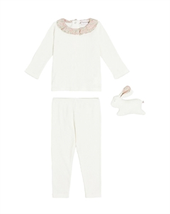 Комплект Малышка Дэйзи с топом, штанишками и мягкой игрушкой, Blanc Lait Bonpoint