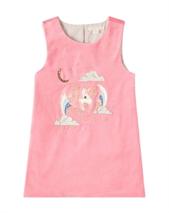 Вышитое хлопковое платье Lucky Spencer, Flamingo Plume Konges slojd