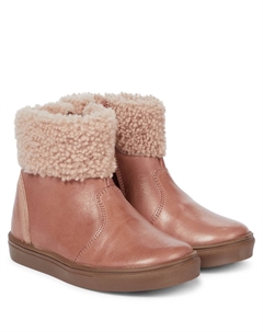 Ботинки из радужной кожи с подкладкой из овчины, Old Rose Petit nord