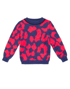 Свитер с леопардовым принтом, Angeles Pink Paade mode