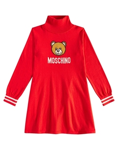 Платье из хлопка и шерсти, Poppy Red Moschino kids