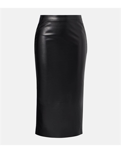 Юбка-карандаш из кожи с высокой талией, черный Givenchy