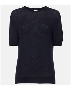 Топ из смесового кашемира Pierre, Midnight Navy Khaite