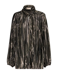 Металлическая блузка с завязкой на шее, черный Alexandre vauthier