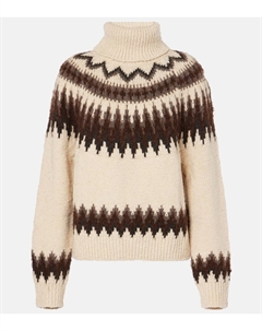 Водолазка из шерстяной смеси в технике интарсия, Cream Brown Multi Polo ralph lauren