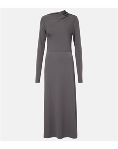 Платье миди из драпированного джерси Toteme, Anthracite