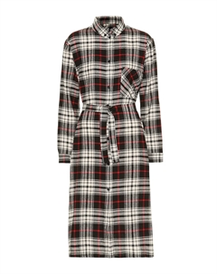 Платье-рубашка из смесовой шерсти в клетку, Black Hunting Woolrich