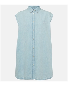 Платье-рубашка из денима большого размера, Sky Prada