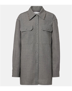 Рубашка из шерстяного полотна с бисером, Volcanic Glass Jil sander