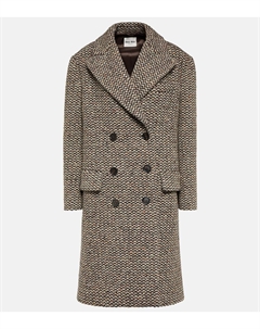 Пальто из букле с добавлением шерсти и шелка, Cacao Miu miu