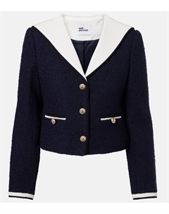 Жакет из букле, синий Self-portrait