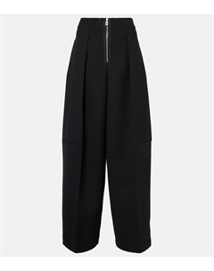 Широкие брюки из крепа с высокой талией, черный Jean paul gaultier