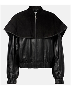 Кожаная куртка с накидкой, черный Jw anderson