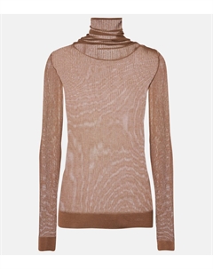 Водолазка из ребристой вязки, Hazelnut Brown Lemaire