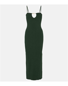 Платье миди La Robe Sierra Bretelles, Dark Green Jacquemus
