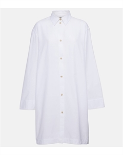 Платье-рубашка свободного кроя из хлопка Toteme, белый