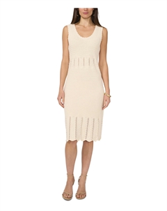 Платье Pointelle Tank Dress With Scallop Edge, Birch Vince camuto