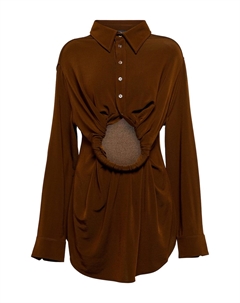 Футболка с вырезом, коричневый Y / project