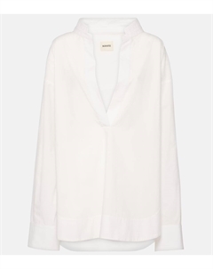 Топ из хлопкового поплина Tito, белый Khaite