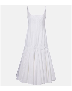 Платье миди из хлопкового поплина агавы, белый Jacquemus