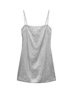 Платье-комбинация женское серебряное Zara